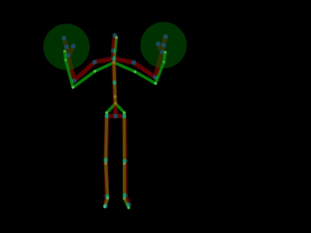 Kinect v1 vs v2 skeletal tracker